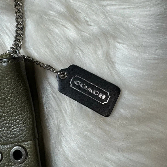 Coach Legacy Double Zip Crossbody Bag 9H00107083 olive green grommet - Picture 5 of 9